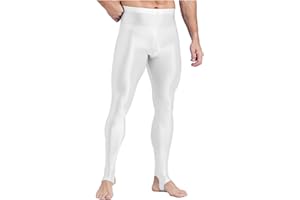 Miutii Men's Silky Compression Tights Pant Quick Dry Base Layer Breathable Training Long Trousers