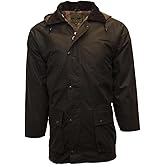 Walker and Hawkes Wax Padded Blackstone Jacket for Men - Waterproof Canvas Jacket with Soft Cotton Lining, Padded Filling