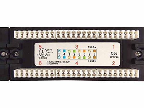 CNAweb 48 Port UL Listed Cat5e 2U Rackmount 110 RJ45 Patch Panel 568A 568B