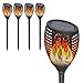 Solar Torch Lights, OxyLED Solar Garden Path Light with Realistic Dancing Flames, Waterproof Wireless Outdoor Garden Decorations Landscape Lighting (4-Pack)