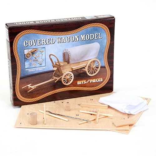 Bits and Pieces Wooden Model Kit of an Old West Wagon Pioneer