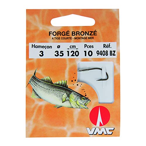 VMC – Hameçon monté mer forgé bronzé par 10