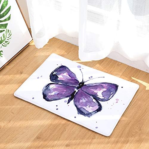 YQ Park Door Mat Indoor Outdoor Carpet Entrance Mat Watercolor Butterfly, Durable - Non-Slip Apartment Garage Front Door