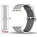 INTENY Woven Nylon Strap Buckle Replacement Wrist Bracelet with Silicone Band for Apple Watch Band Series 1 Series 2 42mm-Pearl