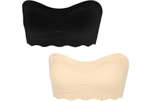 YESLAU Girls Training Strapless Bandeau Bras Teen Cami Tube Top 12-14 14-16 16-18 Seamless Padding Bralettes