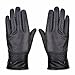 Vbiger Leahter Gloves Mens Outdoor Winter Gloves Warm Cycling Gloves In Black (Black, XL)