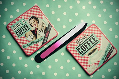 Color Crystal Nail File in Black Velvet Pouch | Czech Tempered Glass, Lifetime Guaranty, Hand Made in Czech Republic