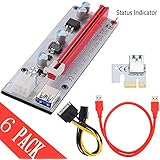 [Bitcoin Mining Dedicated Card][6-Pack][V007] ZinMark PCI-E 1x to 16x Powered Riser Adapter Card w/ 60cm USB 3.0 Extension Cable &amp; SATA Power Cable - GPU Riser Adapter - Ethereum Mining ETH