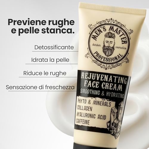 Men's Master Moisturising Cream Regenerating Face for Men | Anti-Wrinkle | Enriched with Collagen, Minerals and Hyaluronic Acid, 75 ml