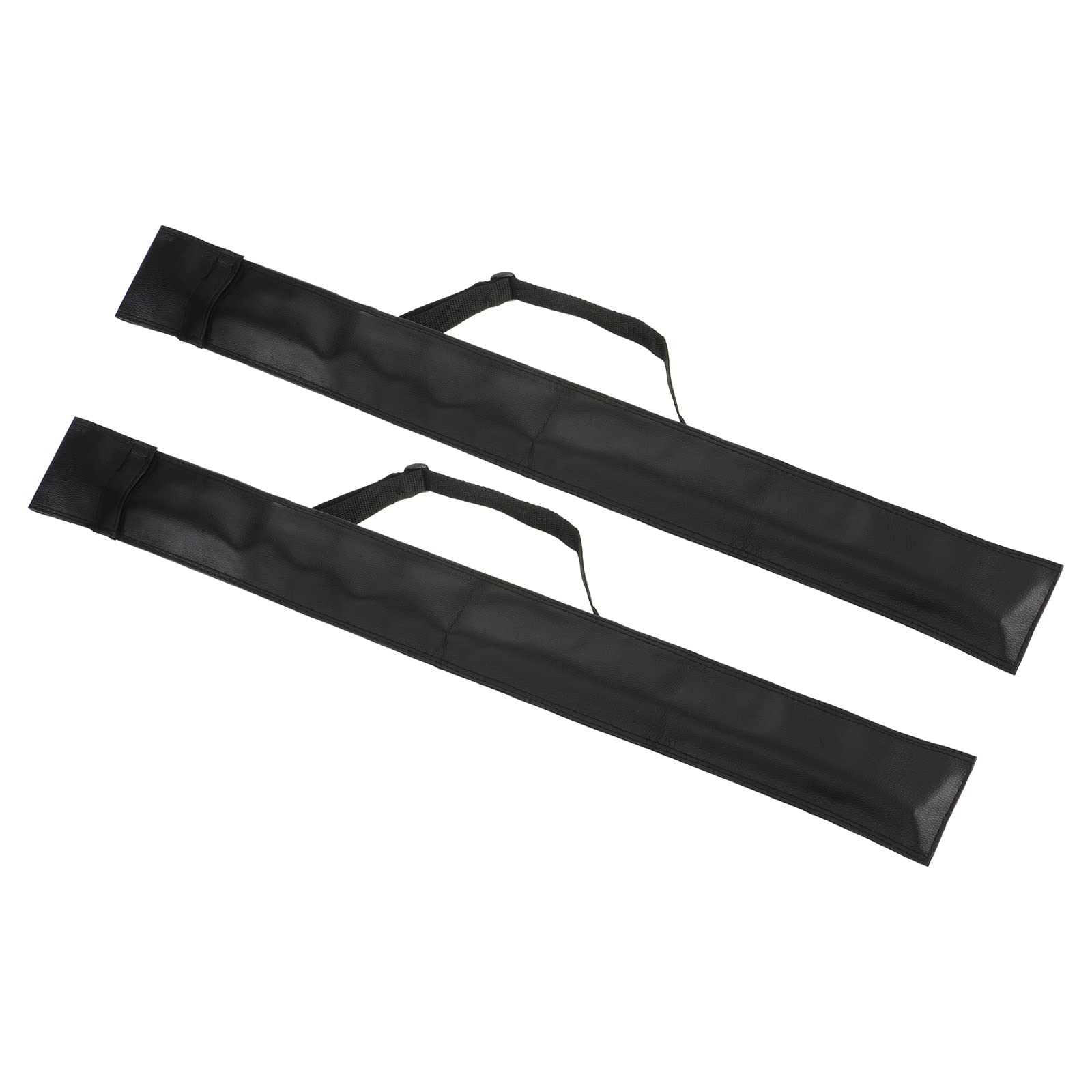 PATIKIL 32 Inch Pool Cue Bag, 2 Pack Billiard Stick Storage PU Pool Cue Stick Carrying Bag Cue Stick Case for 1/2 Billiard Cue Stick, Black