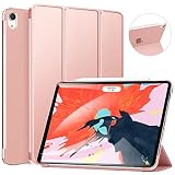Ztotop Case for iPad Pro 11" 2018 - Slim Lightweight Trifold Stand Smart Shell with Auto Wake/Sleep + Rugged Translucent Back Cover Support iPad Pencil Charging for iPad Pro 11, RoseGold