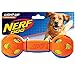 Nerf Dog 7in LED Bash Barbell - Blue/Orange, Dog Toy