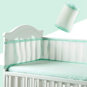 green crib bumper