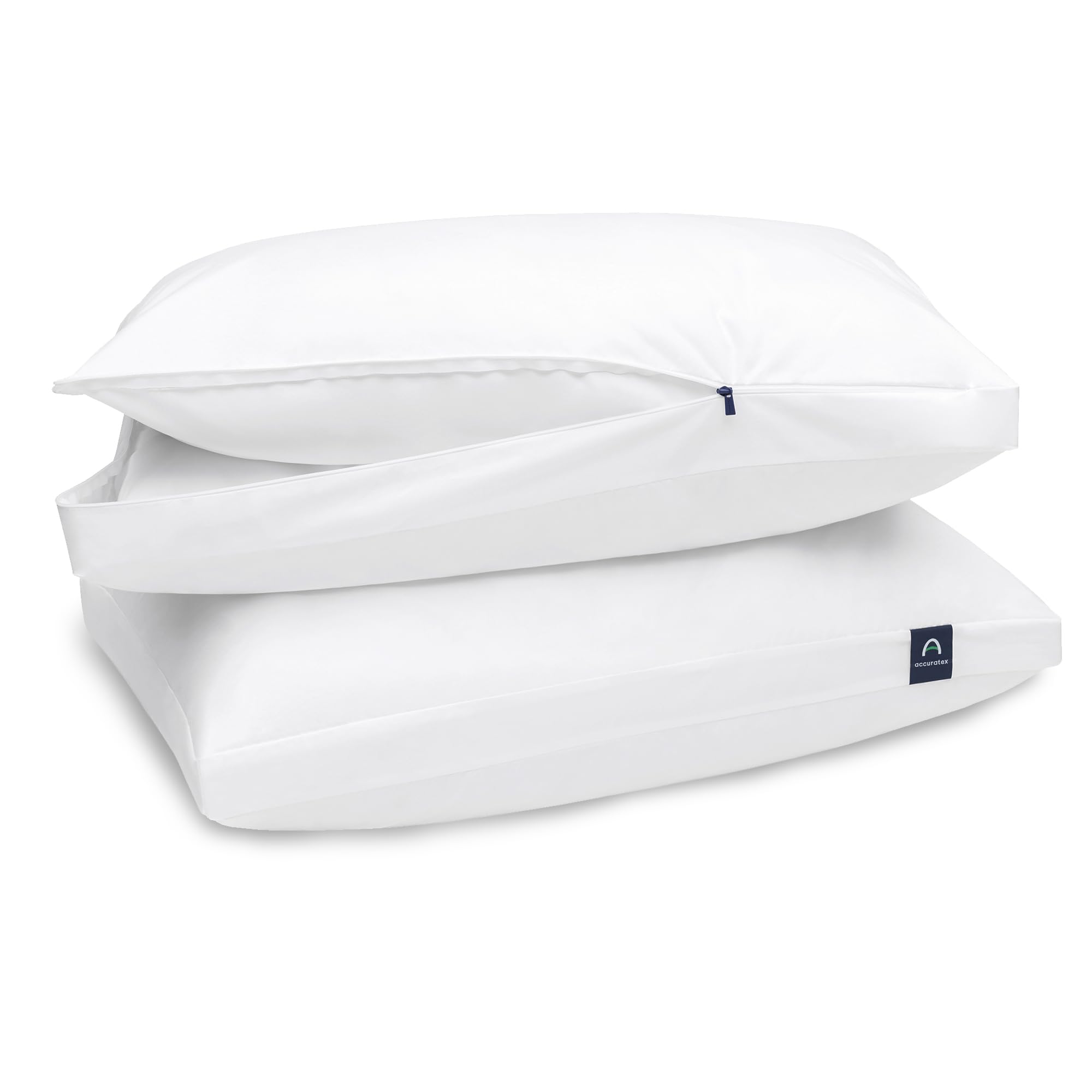 Photo 1 of *** PILLOW COVERS*** ACCURATEX Fluffy Pillow Cover, 100% Cotton Shell Filled with Down Alternative, Revive Old Flat Pillows, L Shaped Zipper Pillow Protector for Standard Size Pillow, Removable & Machine Washable