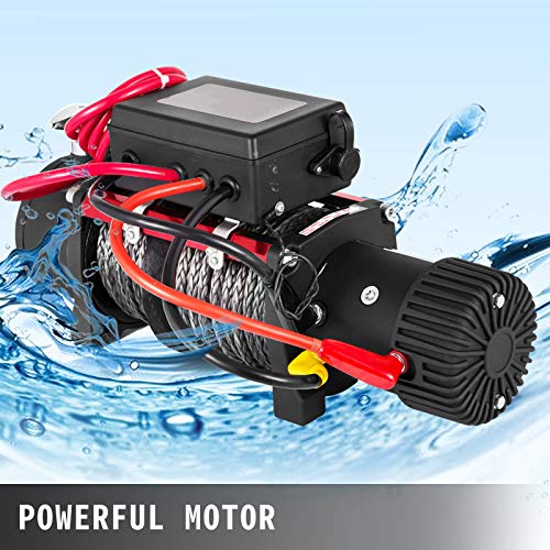 VEVOR 27 m Kabel Elektrische Seilwinde 13500 lb(6123,5 kg),elektrische Winde Elektrische Motorwinde 4-Wege Motorwinde, 12V elektrische Seilwinde Funkfernbedienung elektrische Winde mit Zubehör Auto – Bild 7