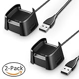 For Fitbit Versa Charger,Hagibis Replacement USB Charging Cable Dock for New Fitbit Versa Smartwatch (2 Pack)