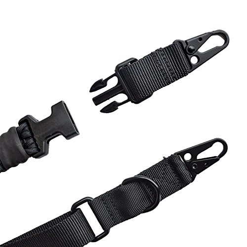 LANHE TACTICAL 550 Paracord 2 Point Rifle Sling Gun Strap with Shoulder Pad Adjustable Two Point Sling (HK style Clip) - Thumbnail 3