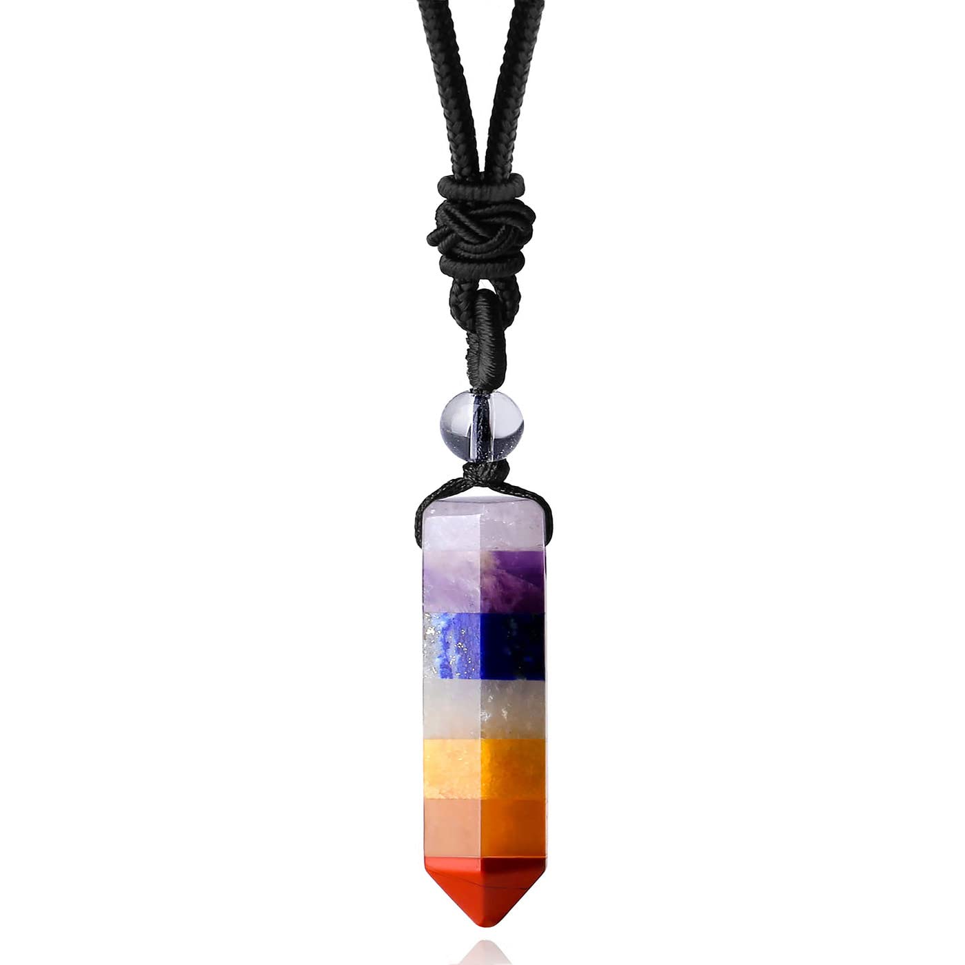 XIANNVXI 7 Chakra Necklace Chakra Gifts Healing Crystals Necklace for Women Stone Gemstone Crystal Pendant Reiki Jewellery for Women