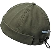 Docker Cap Brimless Hat for Men Women Beanie Rolled Cuff Retro Skullcap Miki Hat