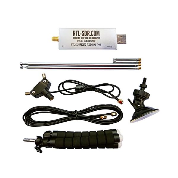 Kit Radio RTL SDR R820T2 2832U 500 kHz a 1,7 GHz  2 antenas
