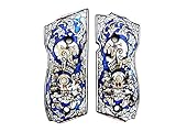 Mother of Pearl Inlay S&W Model 39 Pistol Grip Blue Skull