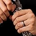 ThunderFit Thin and Stackable Silicone Rings, 8 Pack Silicone Wedding Bands for Women - Diamond Pattern