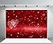 Laeacco 7x5FT Vinyl Backdrop Red Glitter Background Photography Red Hearts Space Love Theme Shiny Sparkling Bokeh Effect Backdrop Valentine's Day Blackboard Photo Backdrop Studio Prop