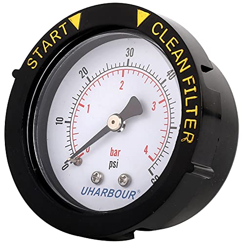 Pool Pressure Gauge, UHARBOUR 2" Dial Clean Filter Utility Water