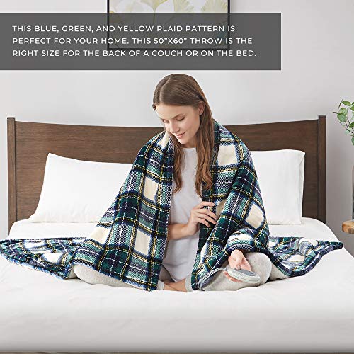 MP2 Heated Plush Sherpa Throw Electric Blanket for Lap w/ 3 Heating