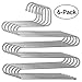 HOMEIDEAS Pants Hangers Space Saving S-Shape/Type Multi Layers Pants Hangers Stainless Steel Trousers Hangers for Pants Jeans Scarf(5 Layers,6Pcs)