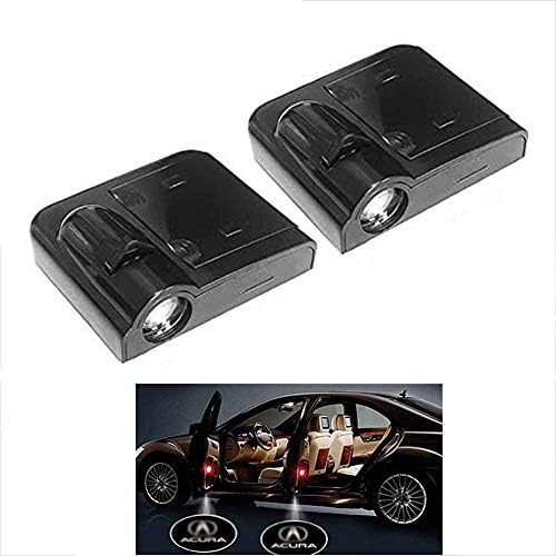 Car Universal LED Door Warning Light, 2 Pieces Courtesy Lighting Door Shadow Lamps, 3D Logo Welcome Projector, Suitable for Car Interior,Acura