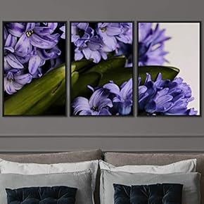 signwin 3 Piece Framed Canvas Wall Art Purple...