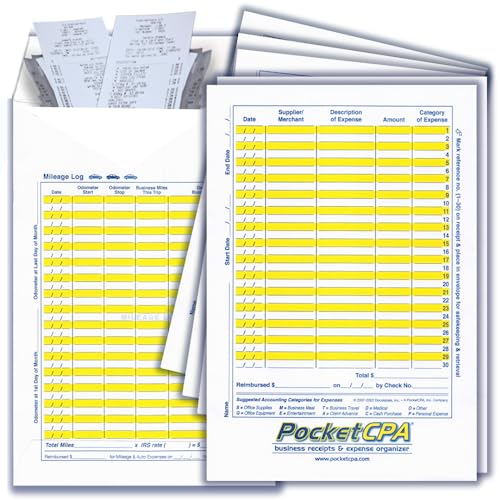 PocketCPA Receipts Organizer & Expense Envelopes. AllinOne Receipt