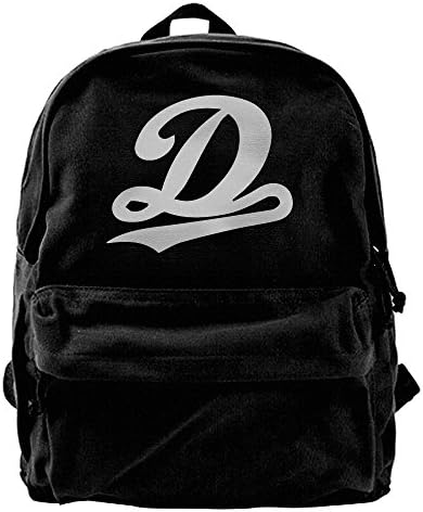 J Cole Dreamviller D Logo Casual Canvas Backpack School Travel Bag