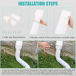 PXCAYFF 2 Pack Rain Gutter Downspout Extensions