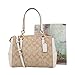 Coach F58290 Signature PVC Mini Christie Carryall Satchel Light Khaki/Chalk