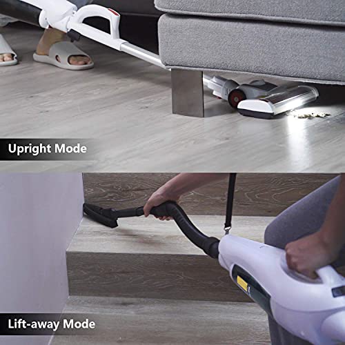 MOOSOO Cordless Vacuum Cleaner, 6 in 1 Stick Vacuum with 17Kpa Powerful