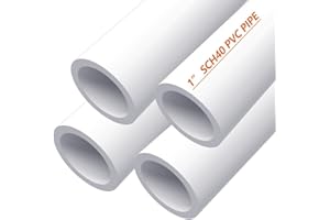 letsFix 1" PVC Pipe Furniture Grade, DIY PVC Projects for the Home, Garden, Greenhouse, Farm and Workshop, Sch. 40 White [40" x 4 Pack]