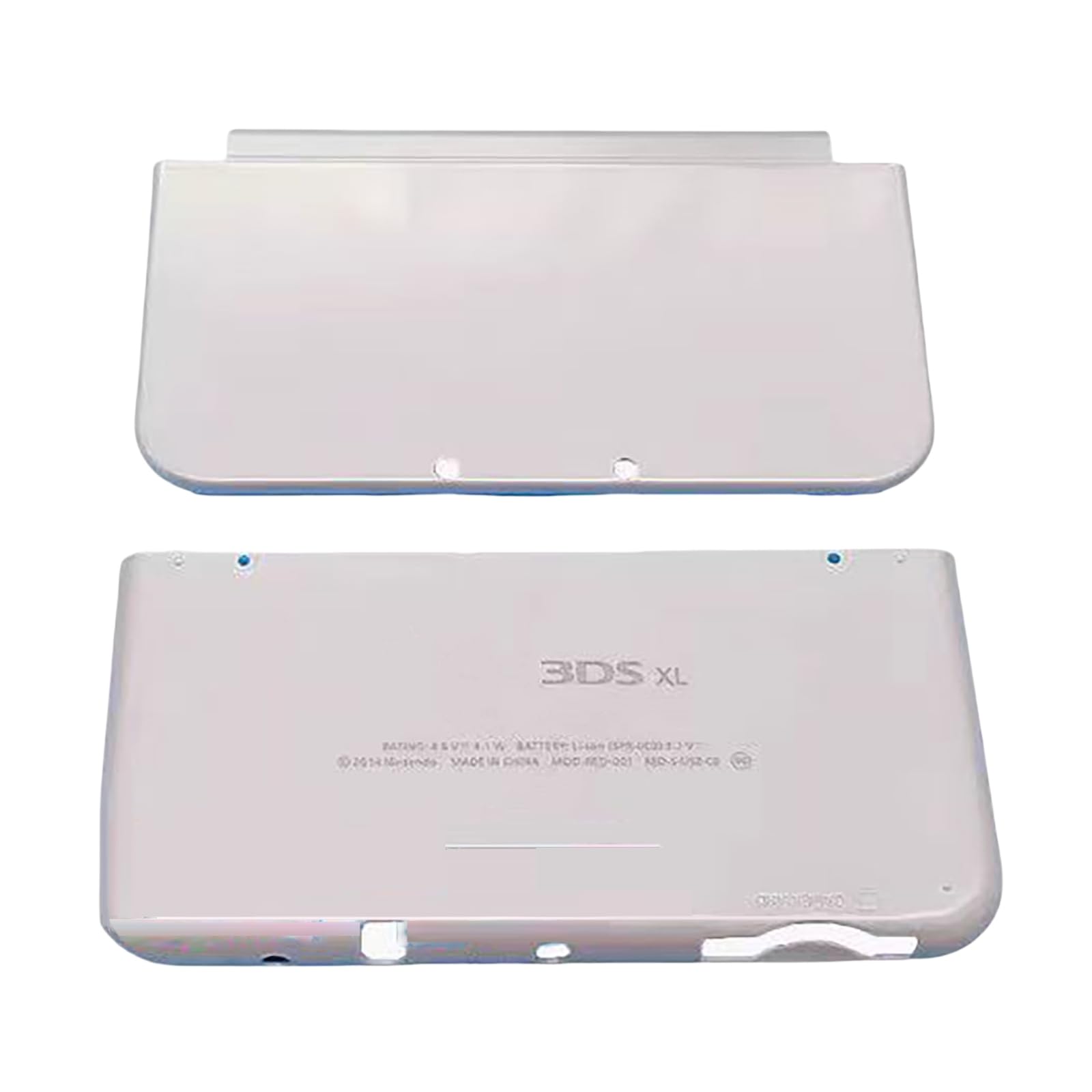 Hzxkqmil Faceplate Front and Back Housing Shell for Nintendo New 3DS XL Console, Replacement Upper/Bottom Cover Plates for New 3DSXL, White