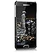 kwmobile Premium hard case for Samsung Galaxy A3 (2016) with reinforced back of brushed aluminium in black