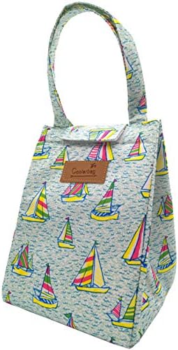 WOOSAL Cute Insulated Lunch Bag Lunch Tote Cooler Bag for Women Kids (Sailing)