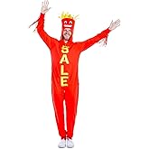 Tipsy Elves Funny Halloween Costume Red and Yellow Waving Tube Man Inflatable-inspired Jumpsuit for Men