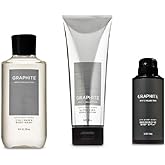 Bath and Body Works Graphite (2019 Edition) 2-in-1 Hair + Body Wash, Ultra Shea Body Cream and Graphite Deodorizing Body Spray