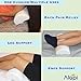 Alapi | Half Moon Pillow Bolster Wedge | Premium Memory Foam with Cooling Gel | Back Pain Relief | Knee Pillow Relives Stress Back, Stomach and Side Sleepers | Ultra-Soft Washable Cover | White