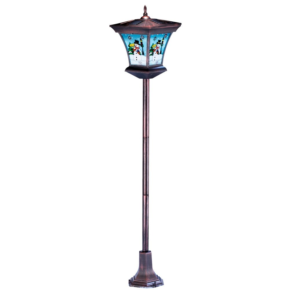 Christmas Decorations Trees Red Solar Power Snowman Led Lamp