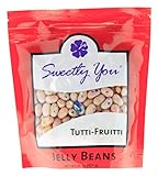 Jelly Belly 16 OZ Tutti-Frutti Flavored Beans. (Approximately One Pound, ~ 1 Pound) bulk jelly beans in a resealable bag.