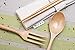 NUMU Wooden Cutlery Set | Travel Utensils Set | Eco Friendly Reusable Flatware | Fork, Spoon, Chopsticks w Portable Pouch (Beige) | Lightweight Stronger than Bamboo Utensils for Camping Office Lunch