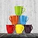 Bruntmor 16 Oz Plain Coffee Mug Set of 6, Large 16 Ounce Ceramic Mugcup Set In Multiple Color, Best Coffee Mug For Your Birthday Gift