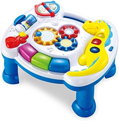 Early Education 18 Months Baby Musical Learning Activity Table with Animal Sound, Song, Light For Children & Kids Boys and Girls