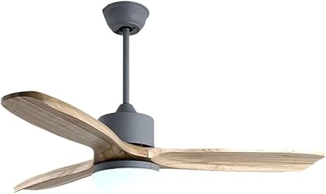 Amazon Co Jp Ywawj ファンライトシンプルなledシーリングファン ライトとランプ扇風機シャンデリアソリッドウッドリモコン周波数変換ベッドルームミュート扇風機シャンデリアと天井のファン Color Gray Size 122 58cm ホーム キッチン